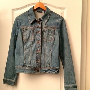 Distressed Jean Jacket Medium